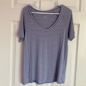 American eagle blue striped tshirt, size S